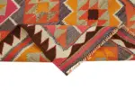 Herki Eskitme Multi Pamuk Üzerine Yün El Dokuma Kilim-093x322 - Görsel 6