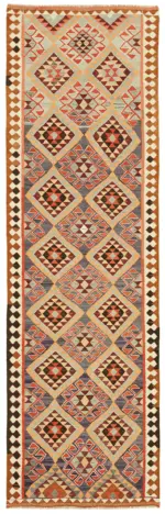 Herki Eskitme Multi Pamuk Üzerine Yün El Dokuma Kilim-111x350