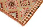 Herki Eskitme Multi Pamuk Üzerine Yün El Dokuma Kilim-111x350 - Görsel 4