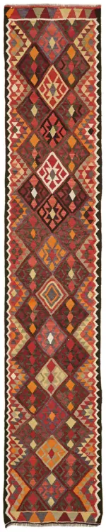 Herki Eskitme Multi Pamuk Üzerine Yün El Dokuma Kilim-080x400