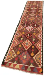 Herki Eskitme Multi Pamuk Üzerine Yün El Dokuma Kilim-080x400 - Görsel 3