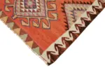 Herki Eskitme Multi Pamuk Üzerine Yün El Dokuma Kilim-110x320 - Görsel 4