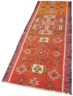 Herki Eskitme Multi Pamuk Üzerine Yün El Dokuma Kilim-093x316 - Görsel 3