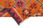Herki Eskitme Multi Pamuk Üzerine Yün El Dokuma Kilim-093x316 - Görsel 6