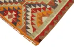Herki Eskitme Multi Pamuk Üzerine Yün El Dokuma Kilim-098x320 - Görsel 4