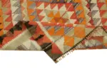 Herki Eskitme Multi Pamuk Üzerine Yün El Dokuma Kilim-098x320 - Görsel 6