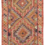 Herki Eskitme Multi Pamuk Üzerine Yün El Dokuma Kilim-097x317