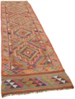 Herki Eskitme Multi Pamuk Üzerine Yün El Dokuma Kilim-097x317 - Görsel 2
