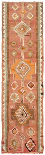 Herki Eskitme Multi Pamuk Üzerine Yün El Dokuma Kilim-090x313