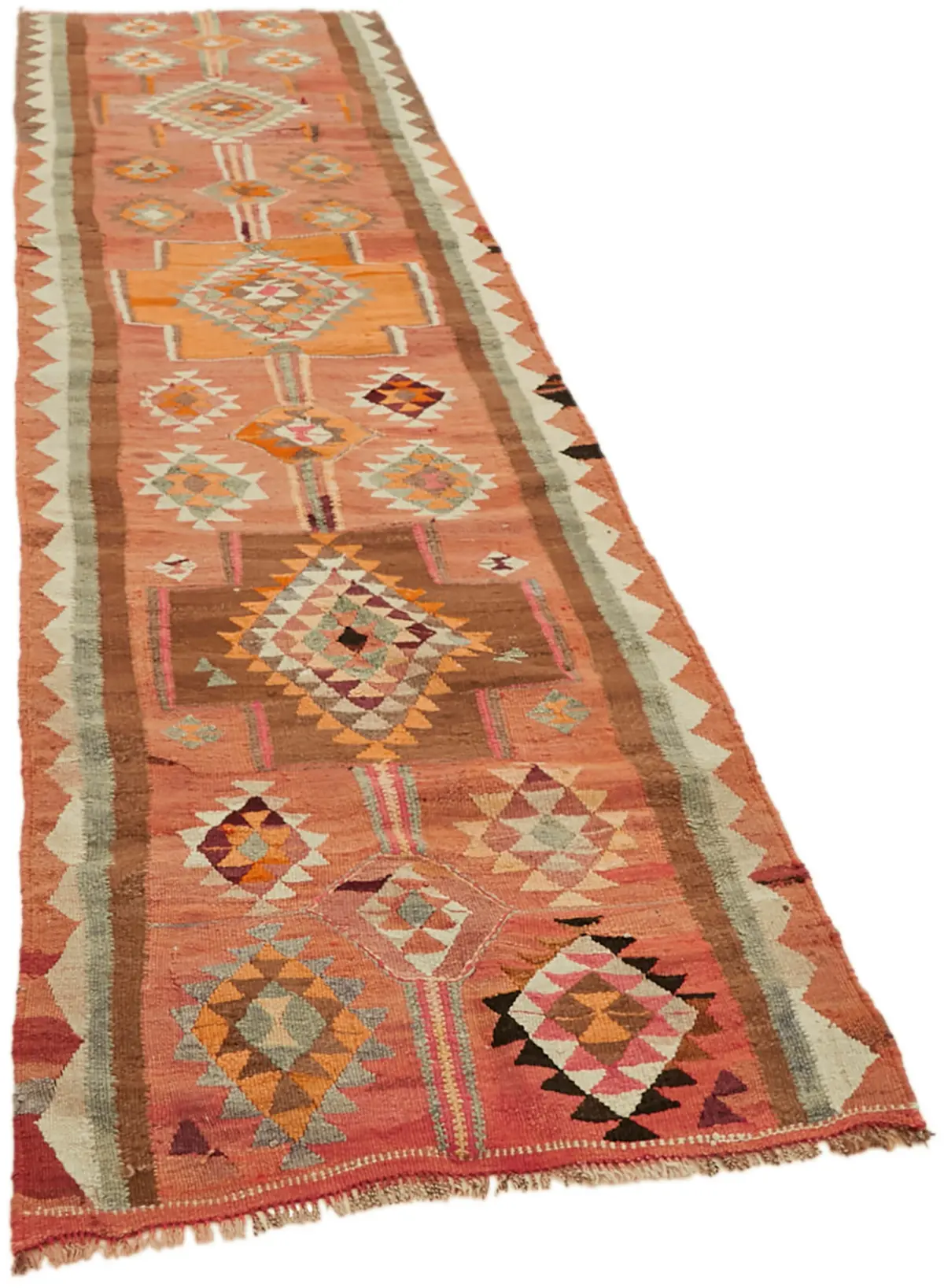 Herki Eskitme Multi Pamuk Üzerine Yün El Dokuma Kilim-090x313 - Görsel 2