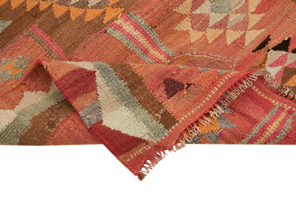 Herki Eskitme Multi Pamuk Üzerine Yün El Dokuma Kilim-090x313 - Görsel 6