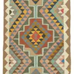 Herki Eskitme Multi Pamuk Üzerine Yün El Dokuma Kilim-095x360