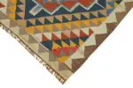 Herki Eskitme Multi Pamuk Üzerine Yün El Dokuma Kilim-095x360 - Görsel 4