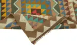 Herki Eskitme Multi Pamuk Üzerine Yün El Dokuma Kilim-095x360 - Görsel 6