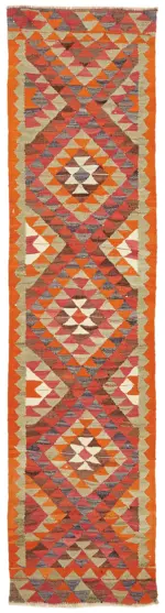 Herki Eskitme Multi Pamuk Üzerine Yün El Dokuma Kilim-086x326