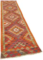 Herki Eskitme Multi Pamuk Üzerine Yün El Dokuma Kilim-086x326 - Görsel 2