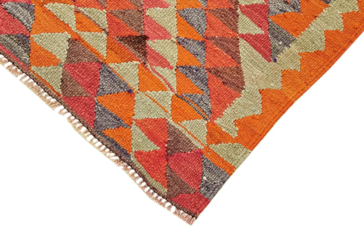 Herki Eskitme Multi Pamuk Üzerine Yün El Dokuma Kilim-086x326 - Görsel 4
