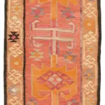 Herki Eskitme Multi Pamuk Üzerine Yün El Dokuma Kilim-082x312