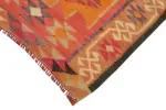 Herki Eskitme Multi Pamuk Üzerine Yün El Dokuma Kilim-082x312 - Görsel 4