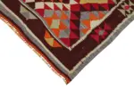 Herki Eskitme Multi Pamuk Üzerine Yün El Dokuma Kilim-102x320 - Görsel 4