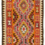 Herki Eskitme Multi Pamuk Üzerine Yün El Dokuma Kilim-100x326