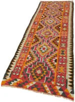 Herki Eskitme Multi Pamuk Üzerine Yün El Dokuma Kilim-100x326 - Görsel 3