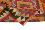 Herki Eskitme Multi Pamuk Üzerine Yün El Dokuma Kilim-100x326 - Görsel 6