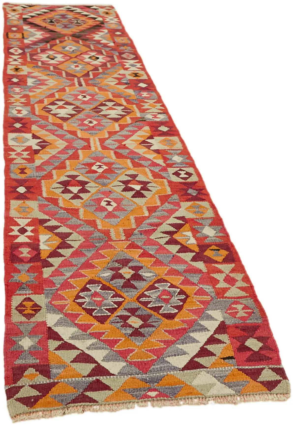 Herki Eskitme Multi Pamuk Üzerine Yün El Dokuma Kilim-088x334 - Görsel 2