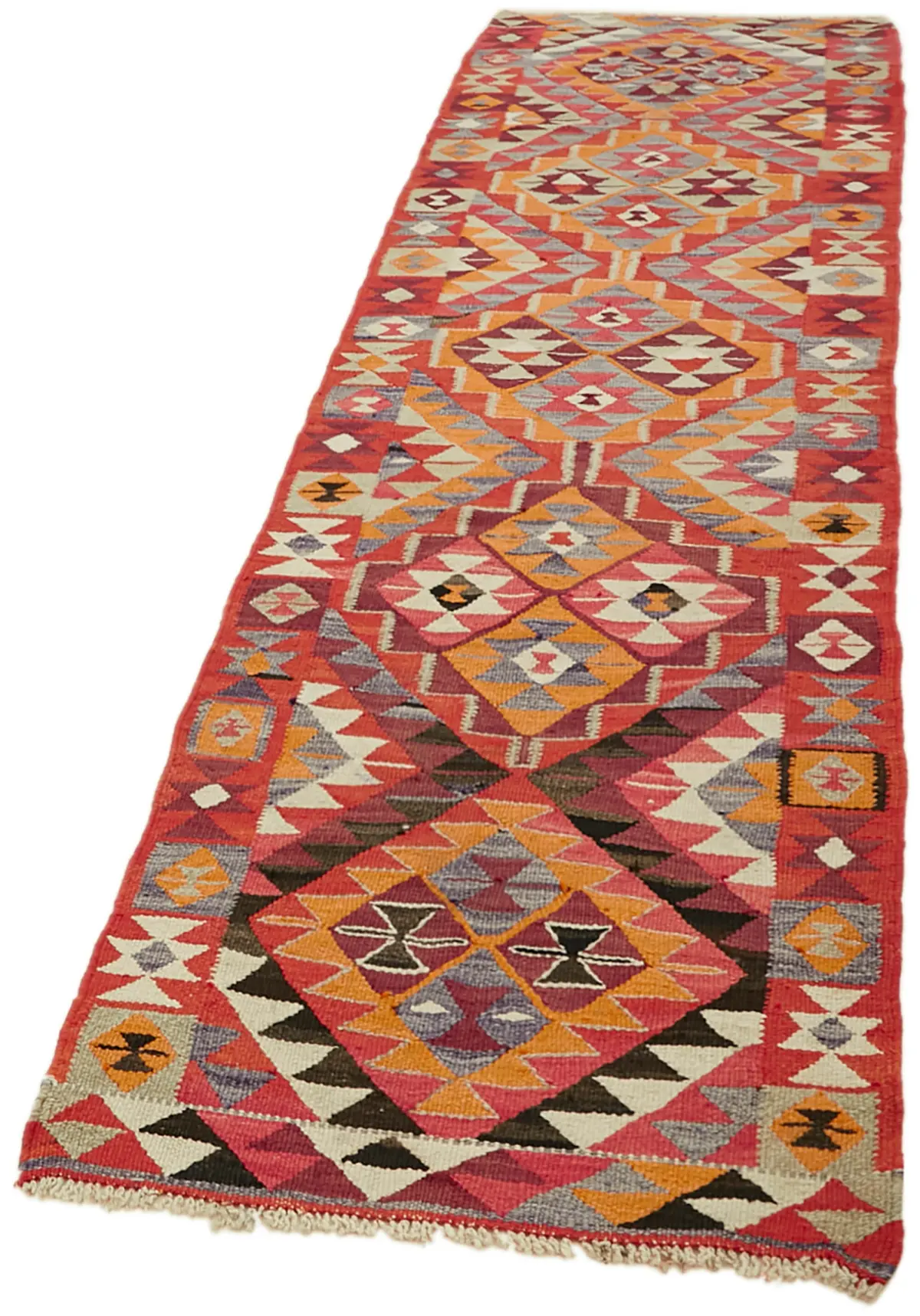 Herki Eskitme Multi Pamuk Üzerine Yün El Dokuma Kilim-088x334 - Görsel 3