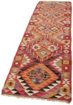 Herki Eskitme Multi Pamuk Üzerine Yün El Dokuma Kilim-088x334 - Görsel 3