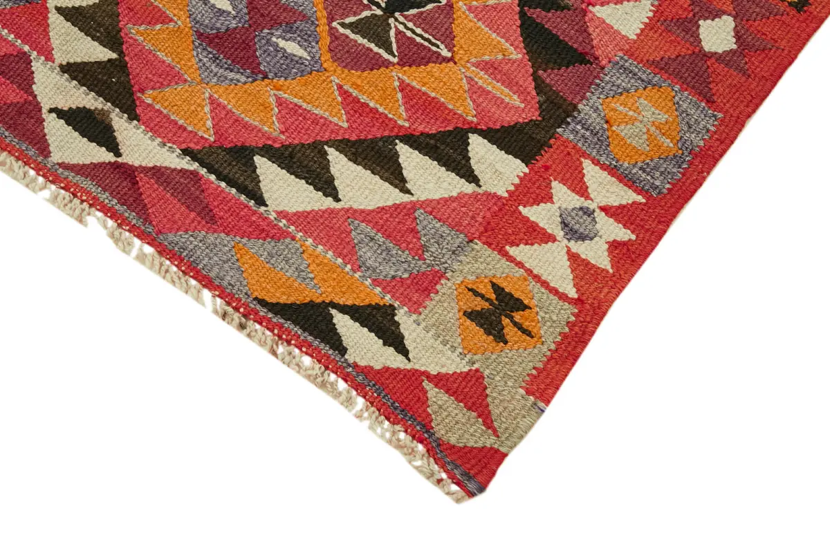 Herki Eskitme Multi Pamuk Üzerine Yün El Dokuma Kilim-088x334 - Görsel 4