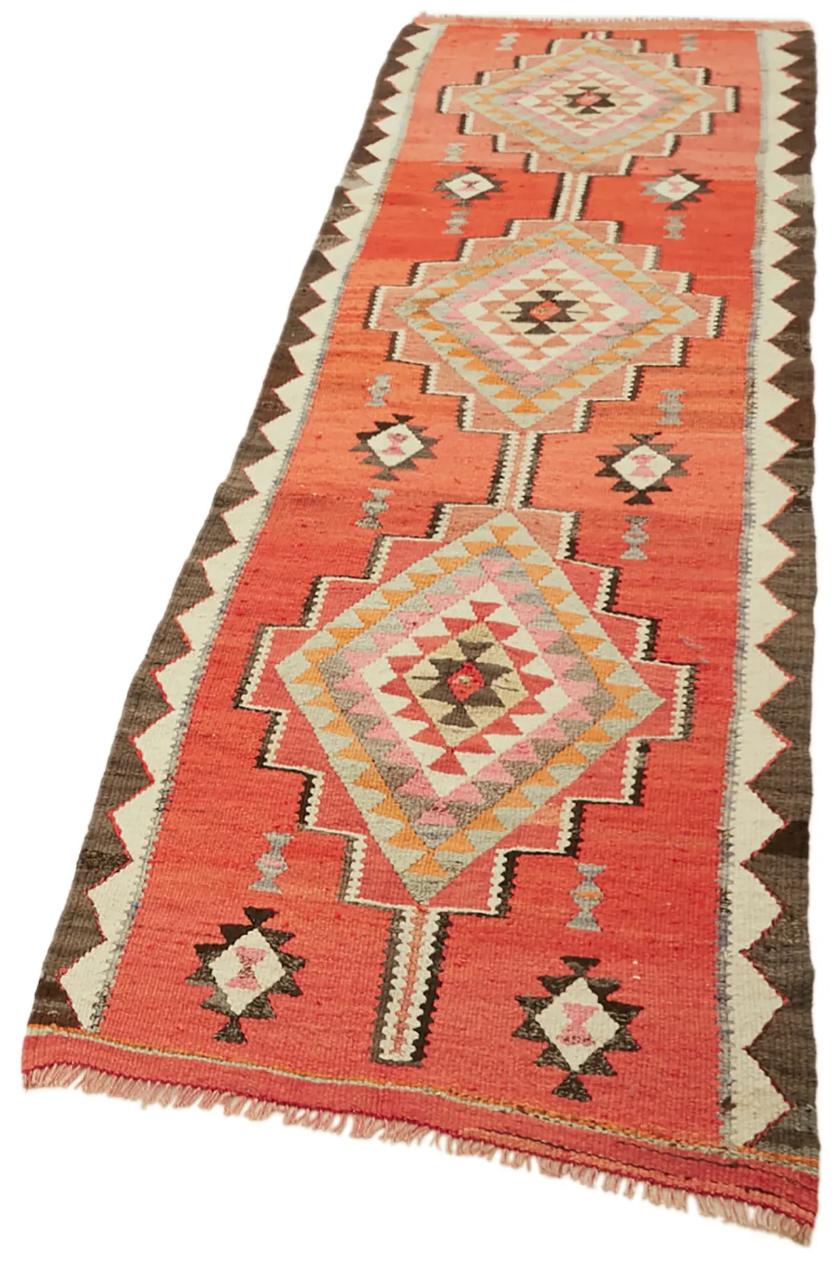 Herki Eskitme Multi Pamuk Üzerine Yün El Dokuma Kilim-088x277 - Görsel 3