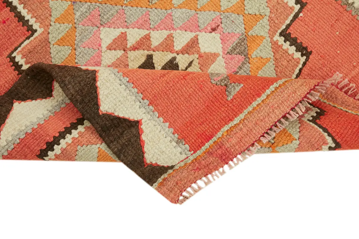 Herki Eskitme Multi Pamuk Üzerine Yün El Dokuma Kilim-088x277 - Görsel 6