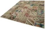 Patchwork Multi Pamuk Üzerine Yün El Dokuma Kilim-252x300 - Görsel 3