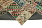 Patchwork Multi Pamuk Üzerine Yün El Dokuma Kilim-252x300 - Görsel 6