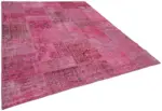 Patchwork Pembe Pamuk Üzerine Yün El Dokuma Kilim-250x300 - Görsel 2