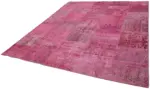 Patchwork Pembe Pamuk Üzerine Yün El Dokuma Kilim-250x300 - Görsel 3