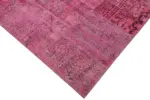 Patchwork Pembe Pamuk Üzerine Yün El Dokuma Kilim-250x300 - Görsel 4