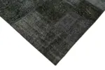 Patchwork Siyah Pamuk Üzerine Yün El Dokuma Kilim-250x300 - Görsel 4
