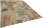 Patchwork Bej Pamuk Üzerine Yün El Dokuma Kilim-251x300 - Görsel 2