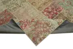 Patchwork Bej Pamuk Üzerine Yün El Dokuma Kilim-252x300 - Görsel 6