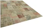 Patchwork Bej Pamuk Üzerine Yün El Dokuma Kilim-250x300 - Görsel 2