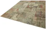 Patchwork Bej Pamuk Üzerine Yün El Dokuma Kilim-250x300 - Görsel 3