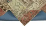 Patchwork Bej Pamuk Üzerine Yün El Dokuma Kilim-250x300 - Görsel 6