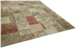 Patchwork Bej Pamuk Üzerine Yün El Dokuma Kilim-250x300 - Görsel 2