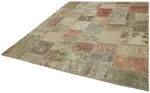 Patchwork Bej Pamuk Üzerine Yün El Dokuma Kilim-250x300 - Görsel 3