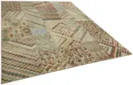 Patchwork Bej Pamuk Üzerine Yün El Dokuma Kilim-250x300 - Görsel 2