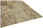 Patchwork Bej Pamuk Üzerine Yün El Dokuma Kilim-250x300 - Görsel 2