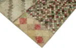 Patchwork Bej Pamuk Üzerine Yün El Dokuma Kilim-250x300 - Görsel 4