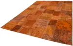 Patchwork Turuncu Pamuk Üzerine Yün El Dokuma Kilim-250x350 - Görsel 3